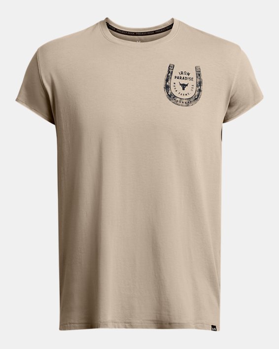 Men's Project Rock Balance Cap Sleeve T-Shirt, Brown, pdpMainDesktop image number 2